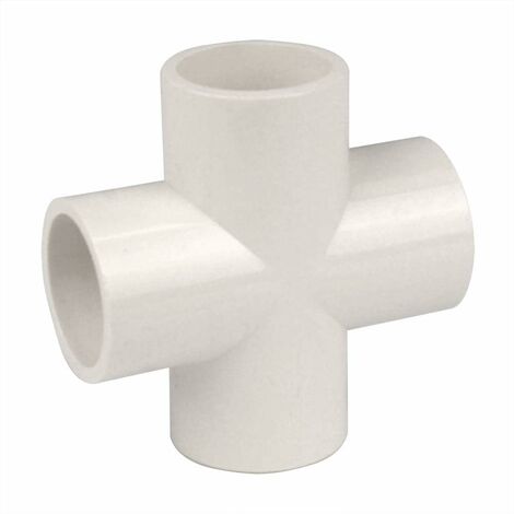 Pack of 10 4-way 20mm PVC cross connectors for robust greenhouse frame construction