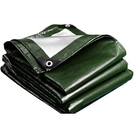 MOMO Ultra-Resistant Outdoor Tarpaulin (2m x 5m) - Waterproof and Multifunctional for Shelters, Garden Furniture, Wood - Green