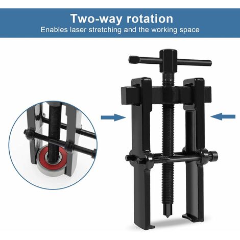 Two Jaw Bearing Puller - Adjustable Wheel Bearing Removal Tool, Two Jaw Hand Tool, Gear Puller Hand Tool Set for Motorcycle, Car, Auto (3" (38×65)