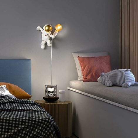 Kids Wall Light with Switch and Plug, Modern Indoor Wall Light