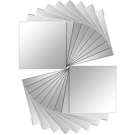 18 Sheets Mirror Modern simple self-adhesive plastic mirror (1/5)