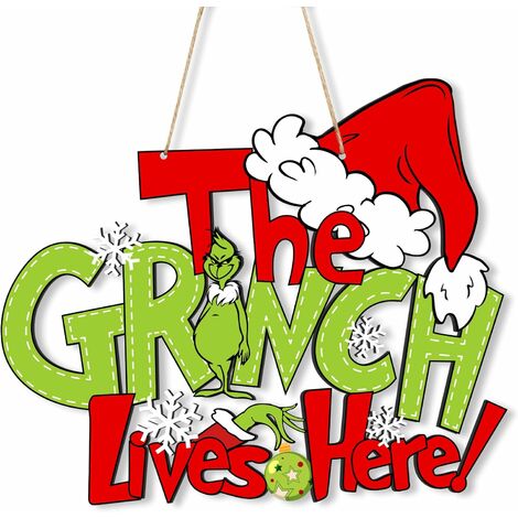 Christmas Decorations Hanging Sign, Thief Stole Decor for Holiday, Christmas Door Tree Wall Decorations, Indoor Outdoor (1/5)