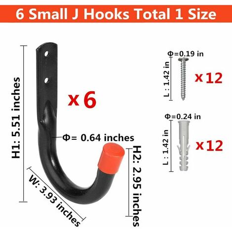 Ganci Da Parete Heavy Duty Per Garage - Organizza Attrezzi, Bici E Tanto Altro - Piccoli (9x12 Cm) Ma Super Resistenti! - Foto 12