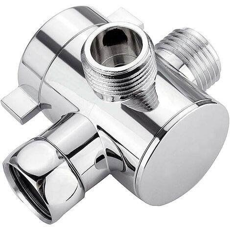 Shower Diverter Valve, 3 Way G1/2in Multi-Function Water Separator Shower Adapter Shower Head Accessory Replacement Part for Bathroom (1/5)