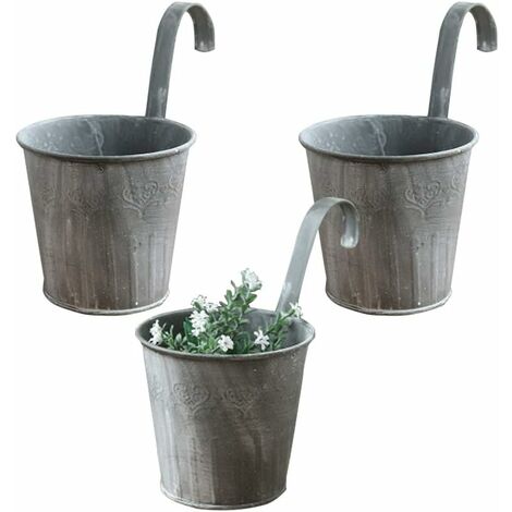 Set of 3 Hanging Flower Pots for Balcony (1/5)