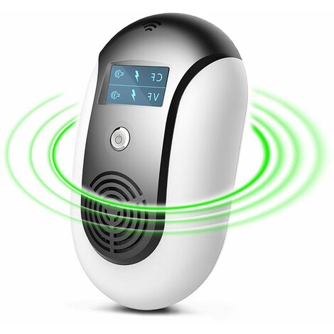 Ultrasonic Mosquito Repellent Ultrasonic Repellent for Mosquitoes, Ants, Flies, Spiders, Cockroaches - Black