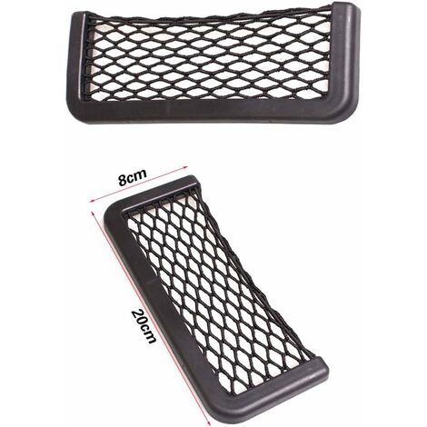 Set of 2 Car Trunk Storage Nets Magic Black 20x8 cm (1/5)