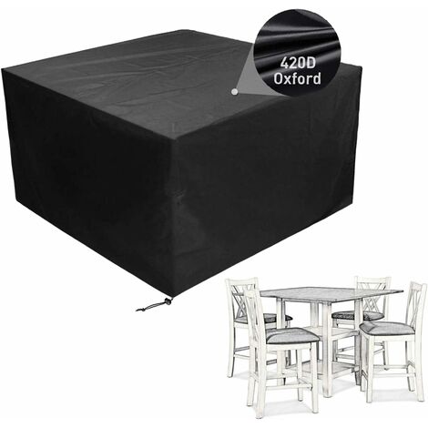 Square Table Cover Waterproof Outdoor Sectional Furniture Protective Cover, Table Chair Sofa Covers, Anti-UV/Wind Dustproof Furniture Protective Cover (Square 135x135x74cm) (1/5)