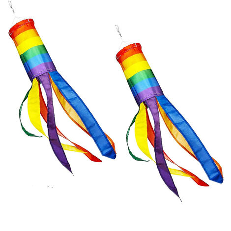 Pcs Rainbow Windsock Multicolor Wind Decoration for Home Outdoor Flag 13 x 88 cm Weather Resistant (1/5)