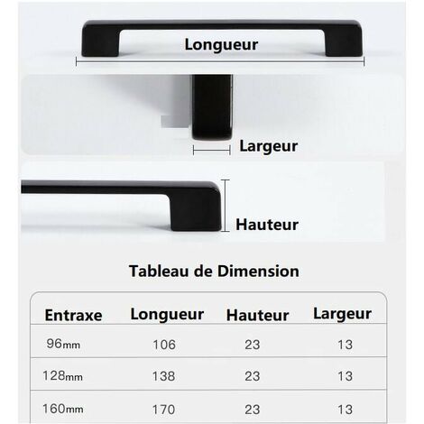 10pcs Furniture Handle Center Distance 96mm-Black Kitchen Door Handle Furniture Bar Handle Black Kitchen Handle 96mm