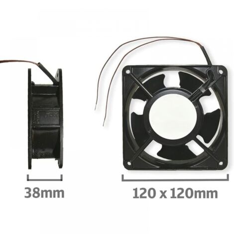 Axial Fan For Fireplace Cassette Insertable High Temperature Resistance Thermal Fan Metal Blades Cooling Fan TA12038 220V - 13