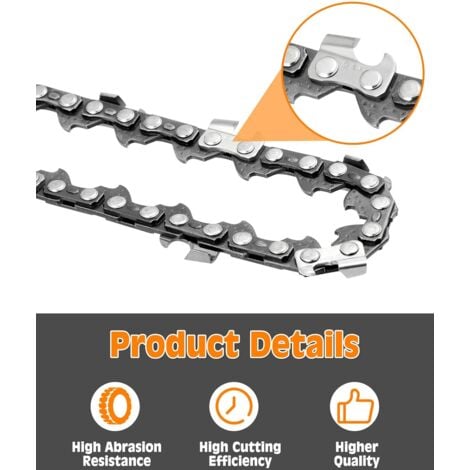 2pcs 6 Inch Mini Electric Chainsaw Replacement Chain, 37 Drive Link Chainsaw Chain, 1/4 Inch Pitch, Effective Cutting 15cm