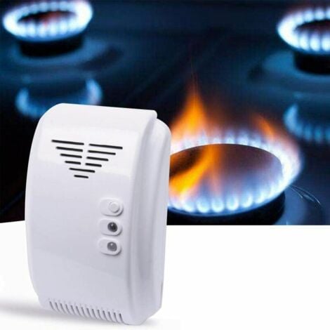 Gas Detector, 12V Propane Butane LPG Camper Natural White Gas Detector Alarm Sensor