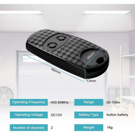 Remote control for Cam TOP432EV 3 pieces. Fixed code frequency 433.92 MHz.