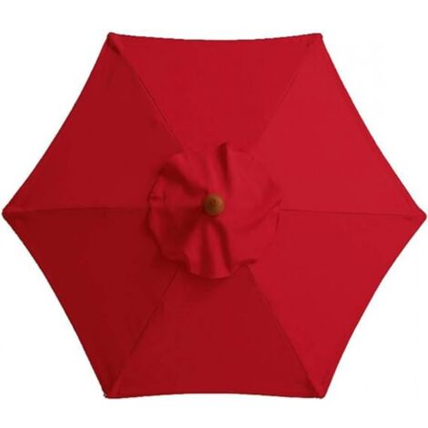 YMYNY Replacement Cover for Market Table Umbrella, Table and Parasol - 6 Ribs - 3 m - Waterproof - Anti-Ultraviolet - Black (1/4)