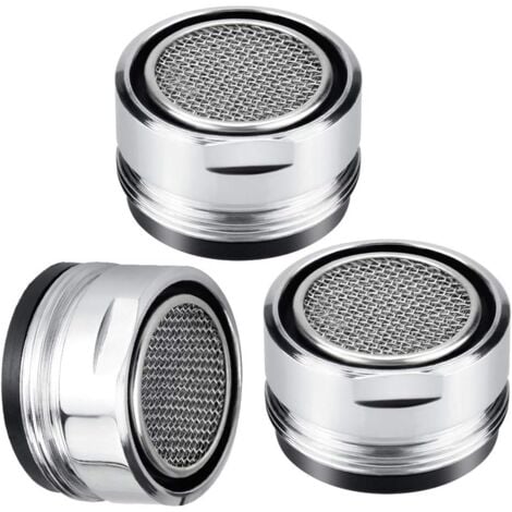 YMYNY 3Pcs 24mm Bathroom Faucet Nozzle, Water Saving Faucet Aerator, Kitchen Faucet Nozzle with Seal, Water Saving Faucet Nozzle for Sink, Bathroom, Kitchen