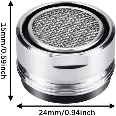 YMYNY 3Pcs 24mm Bathroom Faucet Nozzle, Water Saving Faucet Aerator, Kitchen Faucet Nozzle with Seal, Water Saving Faucet Nozzle for Sink, Bathroom, Kitchen