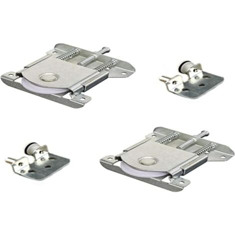 YMYNY 2Pcs Sliding Door Pulley, Furniture Wheels, Sliding Wheels, Nylon Rollers Sliding Wheels for Furniture, Replacement Sliding Door Accessories Silver (1/5)