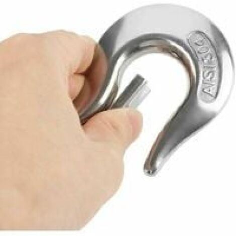 Stainless Steel Swivel Eye Hook with Latch - Cargo Hook - Safety Hook - Rigging Accessory - Working Load: 650kg
