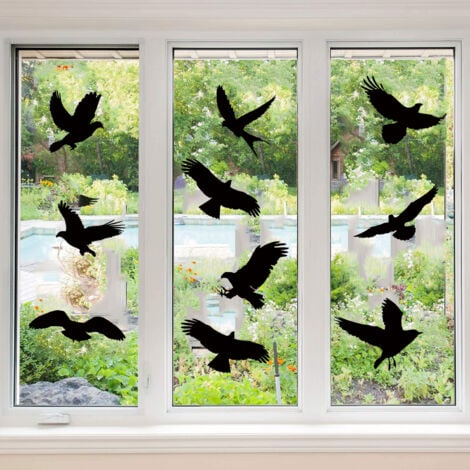 36 Pieces Anti-Collision Window Stickers Pack of 9, Anti-Bird Window Stickers for Preventing Bird and People Strike on Glass Window Accessories