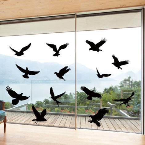 36 Pieces Anti-Collision Window Stickers Pack of 9, Anti-Bird Window Stickers for Preventing Bird and People Strike on Glass Window Accessories
