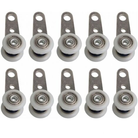 Pack of 10 rollers for French windows or sliding doors – metal and plastic – 4.5 x 1.9 cm YMYNY (1/4)