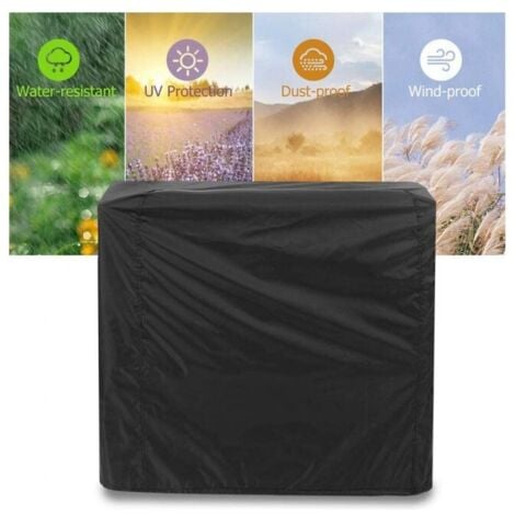 Pack, Black, (145x61x117cm) Charcoal Grill Cover, Waterproof Outdoor Grill Cover, Square Grill YMYNY