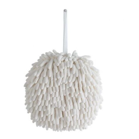 Piece (white + gray) Plush Kitchen Towel, Absorbent, Hanging, Quick-drying Towel, YMYNY (1/4)