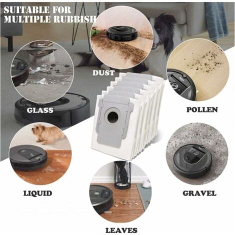 Pack of 10 dust bags for iRobot Robert Sweeper i7+i3 E5 E6 S9 robot vacuum cleaner, dust bag, YMYNY