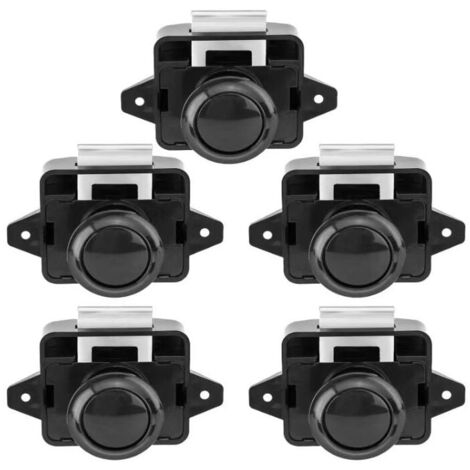 5PSC Deadbolt Lock Knob, Keyless Door Locks for RV, Yacht Boat, Cabinet Door Handle Latch Lock, Nickel Door Lock YMYNY (1/4)