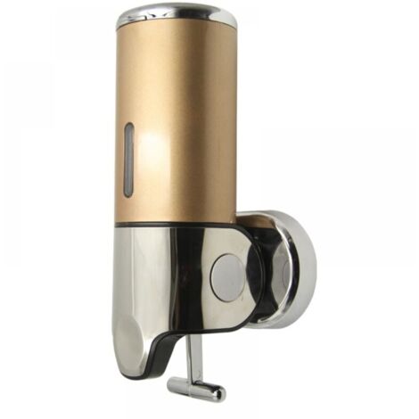 500ml Golden Wall Mounted Soap Dispenser, Manual Hanging Soap Dispenser for Kitchen, Hotel, Shampoo, Conditioner, Shower Gel YMYNY (1/3)