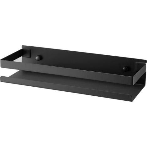 Piece Wall Mounted Bathroom Shelf, Bathroom Accessories, 30 cm, Black, Modern Kitchen Shelf for Shower, Shampoo, YMYNY (1/4)