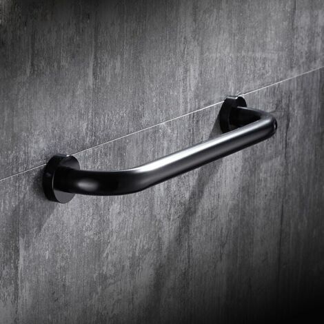 Bathroom Grab Bars, Shower Safety Handles, 30 cm Non-Slip Grab Bars for Bathroom, Toilet (Black) YMYNY (1/4)