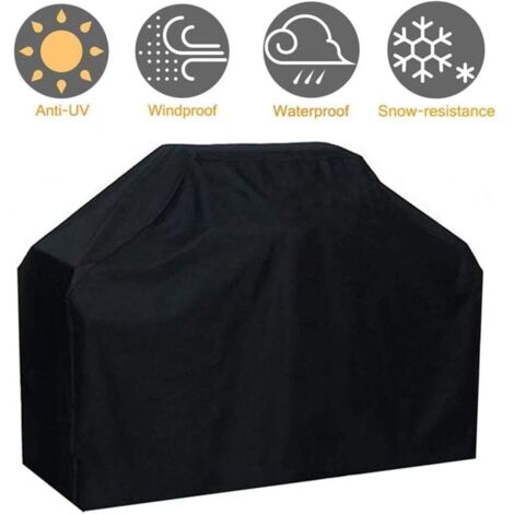 145 x 61 x 117 cm Durable grill cover made of waterproof, windproof, and fade-resistant Oxford fabric, suitable for Weber, Brinkmann, and most BBQ grills. YMYNY (1/4)