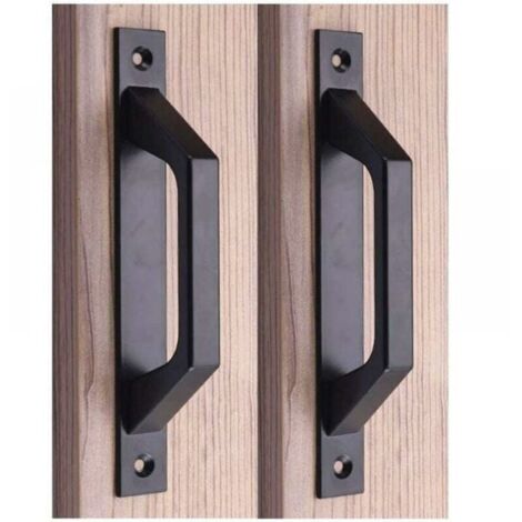 Piece 200 mm black door handles drilling set hinged door handles sliding door handles aluminum YMYNY (1/4)