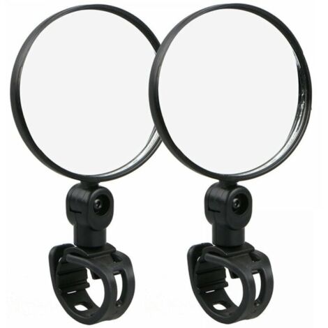 2-piece motorcycle rearview mirrors, wide-angle convex reflectors, 360° quick release adjustable silicone rearview mirrors YMYNY (1/4)