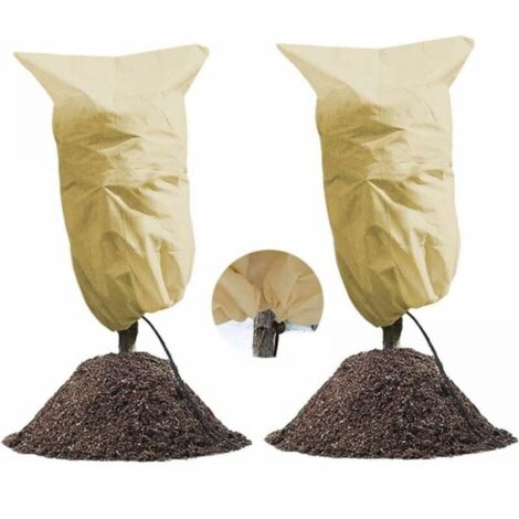 Pack of 2 winter plant covers, plant protection 100 x 80 cm, winter cover, reusable plant protection cover YMYNY (1/4)