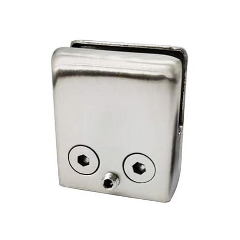Pack of 10-12 mm square 304 stainless steel glass clamps - square glass holder - adjustable flat glass holder for stair banister - polished handrail YMYNY