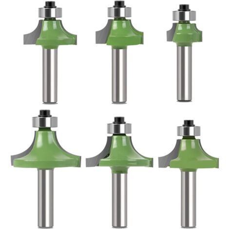 Pack 8mm Wood Router Bits, 8mm Shank Quarter Circle Router Bits, Wood Router Bits for Woodworking YMYNY (1/4)