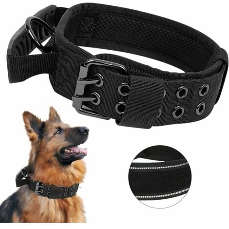 Upgraded Tactical Dog Collar with Control Handle, Adjustable Padded Collar (XL, Black) YMYNY (1/4)