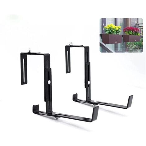 Flowerpot stand anthracite - Stable and width-adjustable flowerpot stand - Metal flowerpot stand for balcony YMYNY (1/4)