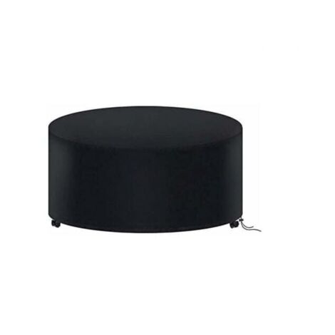Round Garden Table Cover 185 x 110 cm, Waterproof Garden Furniture Cover, 210D Oxford Tarpaulin, Round Table Protector for Outdoor Use, YMYNY (1/4)