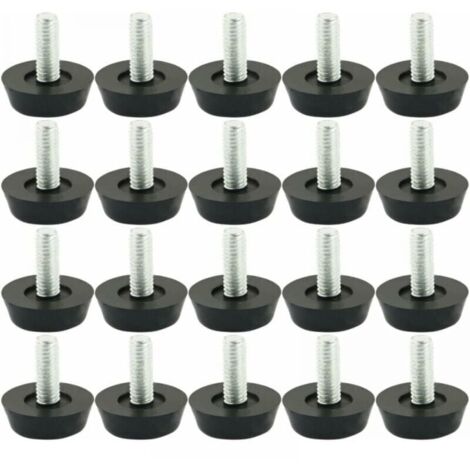 20pcs M6 x 20mm Adjustable Furniture Leveling Feet, Adjustable Furniture Leg Feet, Table Chair Base, Floor Protector, Sliding Screw YMYNY (1/4)