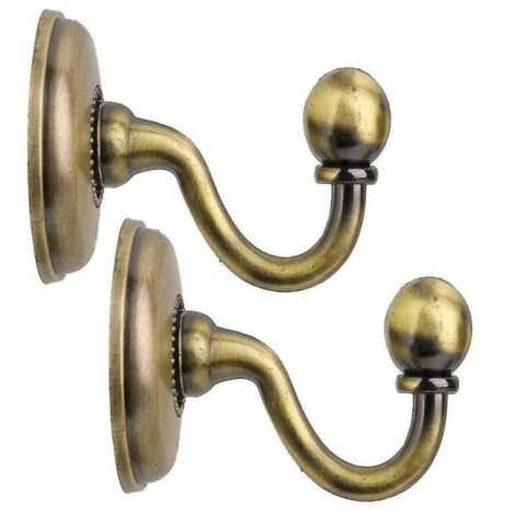 2pcs Vintage Alloy Suede Curtain Buckle Buckle Hook Hat Holder Wall Hook YMYNY (1/4)