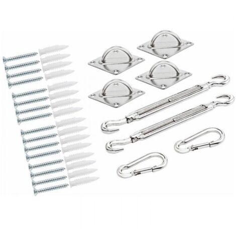 Sun sail, curtain protection, fixing kit for curtain accessories, curtain accessories made of stainless steel YMYNY (1/4)