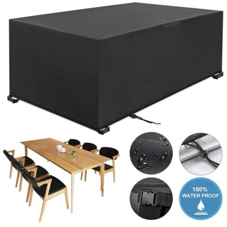 Garden furniture cover 242 x 162 x 100 cm, 210D Oxford protective cover, windproof, rainproof, UV-resistant and tear-resistant YMYNY (1/4)