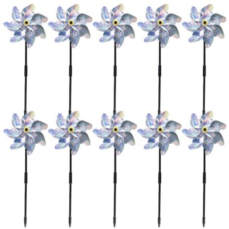Anti-bird windmill, 10 pieces reflective windmill, garden windmill ...