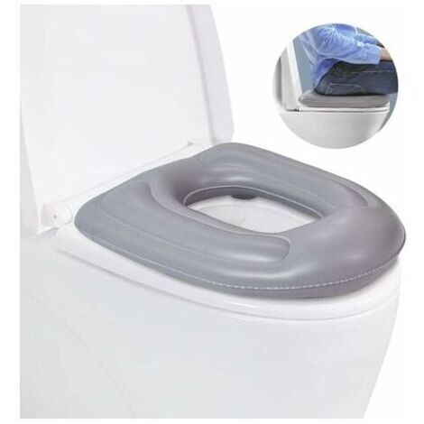 Inflatable PVC Toilet Seat, Height Adjustable, Coccyx Pain Relief, Universal All Seasons Children's Mat, Portable Anti-Decubitus Mat for Hemorrhoid Recovery MUMU (1/4)