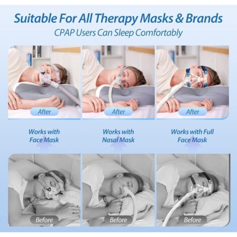 CPAP Pillow - New Memory Foam Contour Design Reduces Face & Nasal Mask Pressure, Air Leaks - 2