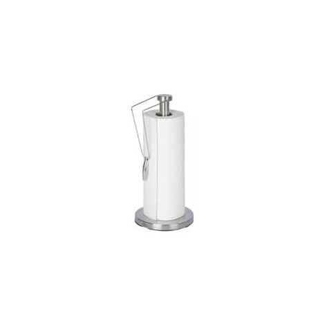 Toilet paper holder, vertical roll holder with handle, stainless steel, Ø 15x33 cm, matt silver MUMU (1/4)